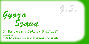 gyozo szava business card